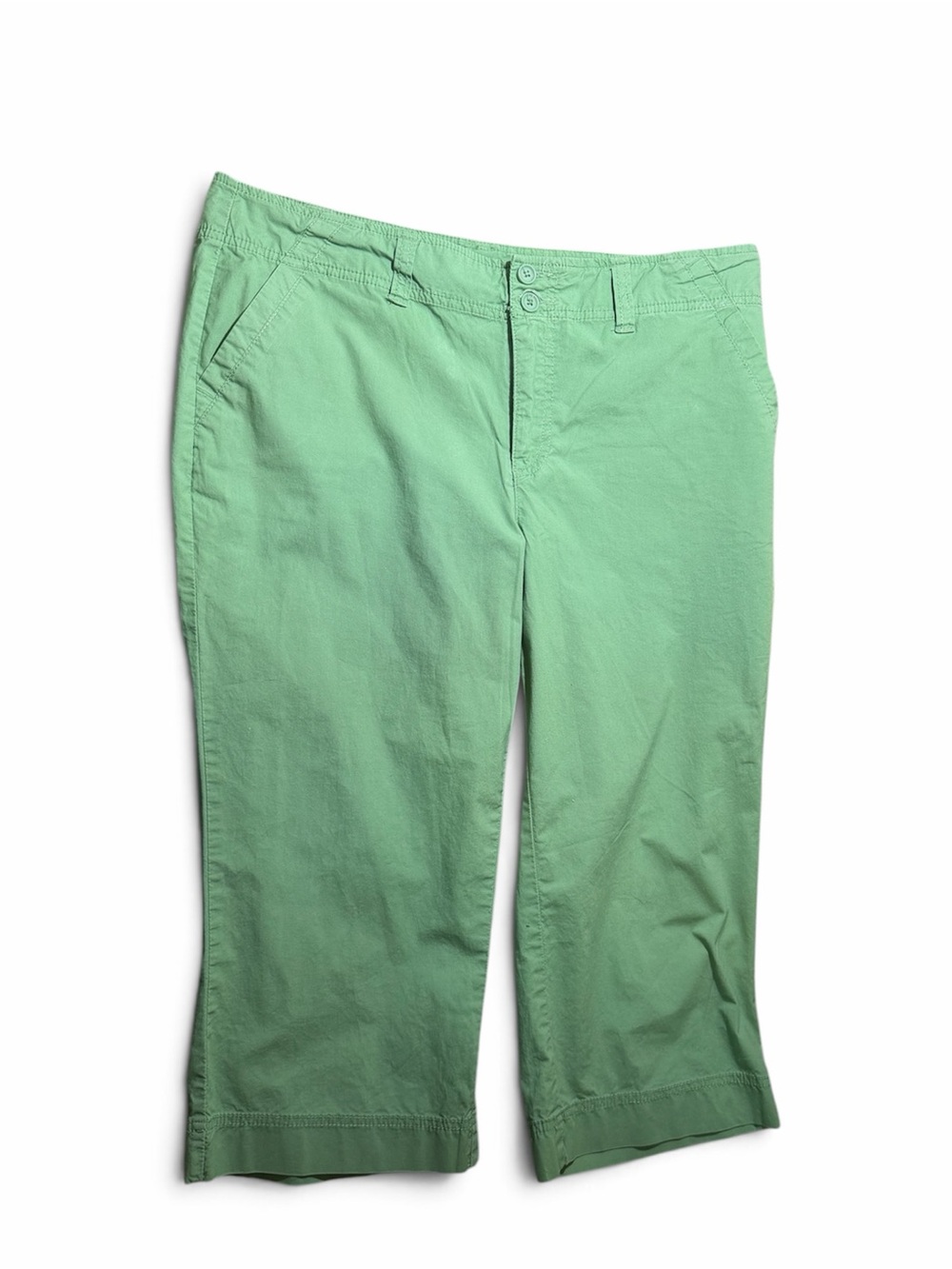 French Cuff Mint Green Capri Pants Size 12